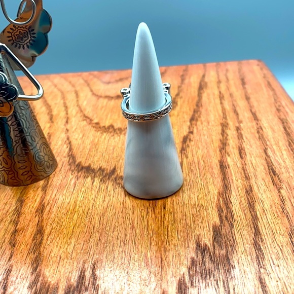 Victoria Wieck Beautiful grey moonstone ring with white topaz accents size 8 💝 - Picture 5 of 9